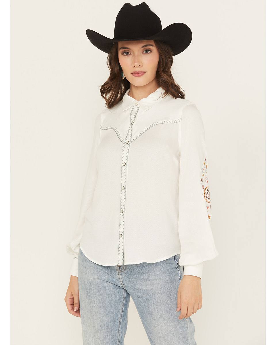 Women's Embroidered Long Sleeve Snap Western Shirt
