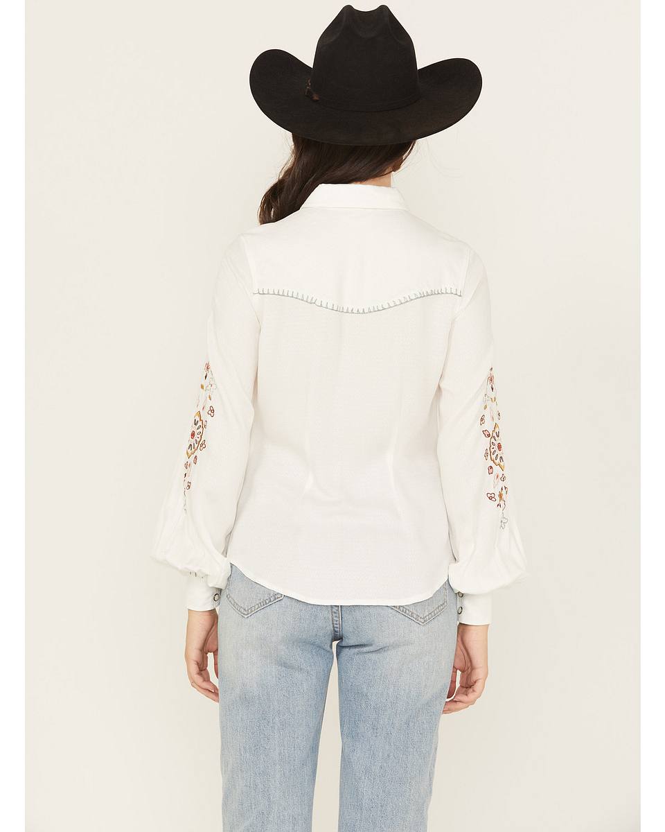 Women's Embroidered Long Sleeve Snap Western Shirt