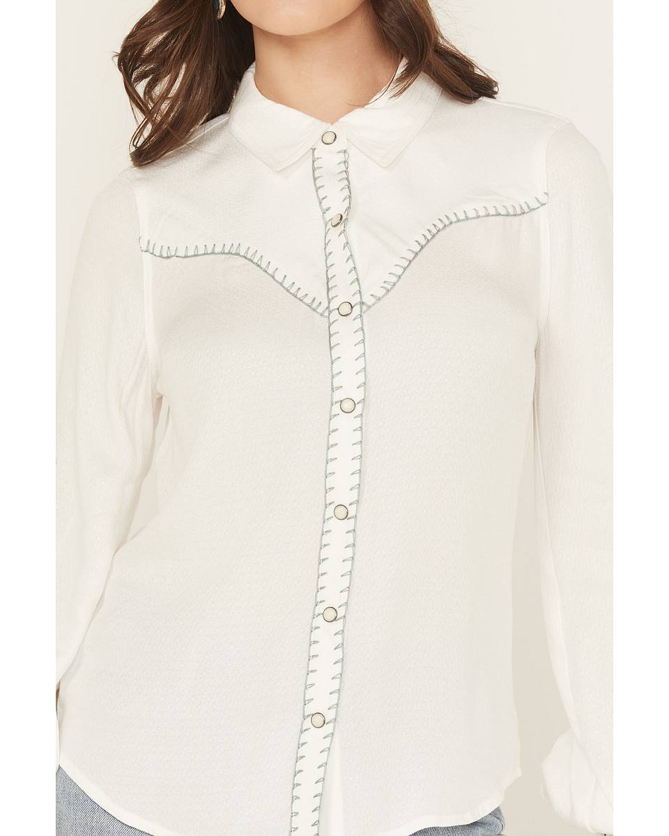 Women's Embroidered Long Sleeve Snap Western Shirt