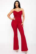 Symphony Jumpsuits - Glitter Bow Front Jumpsuit | Zezebe