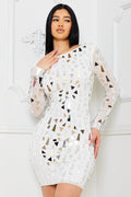 Symphony Dress - Mirror Glass Pieces Mini Dress | Zezebe