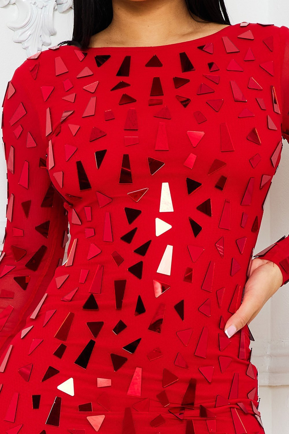 Symphony Dress - Mirror Glass Pieces Mini Dress | Zezebe