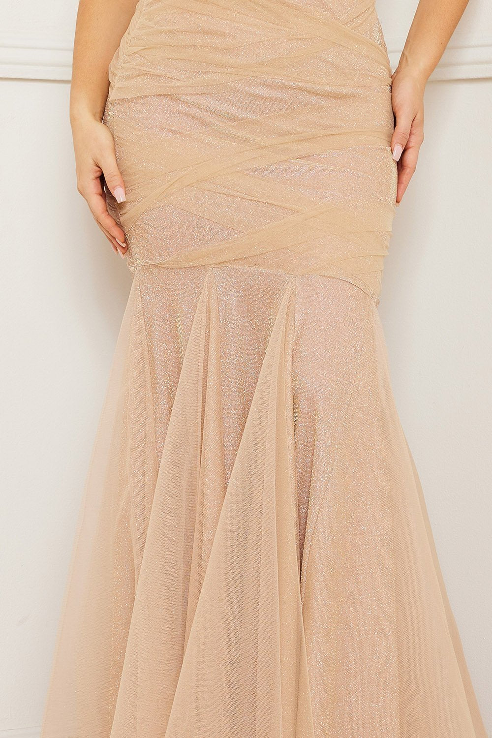 Symphony Dress - Shimmer Mesh Mermaid Maxi Dress | Zezebe