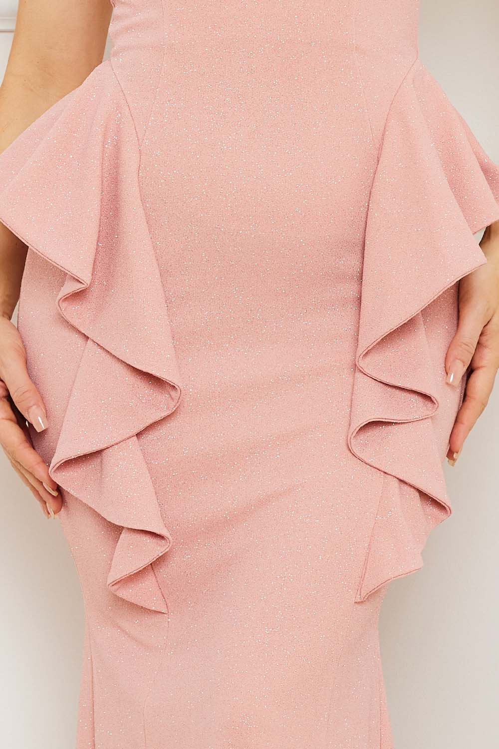 Symphony Dress - Ruffle On The Side Mermaid Maxi Dress | Zezebe