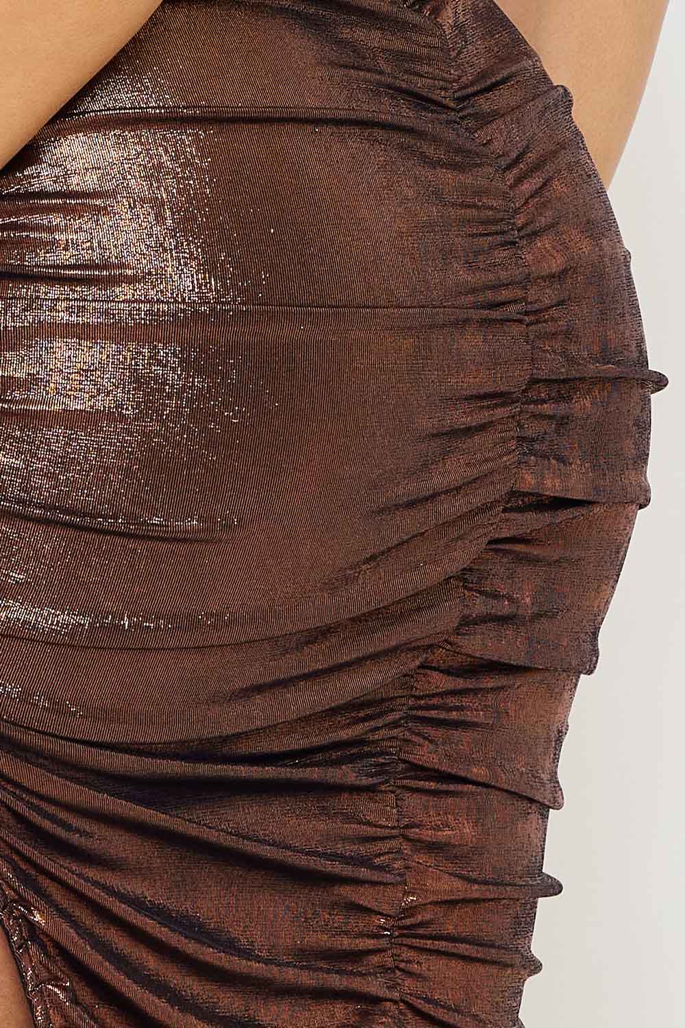 Symphony Dress - Metallic Corset Bralette Midi Dress | Zezebe