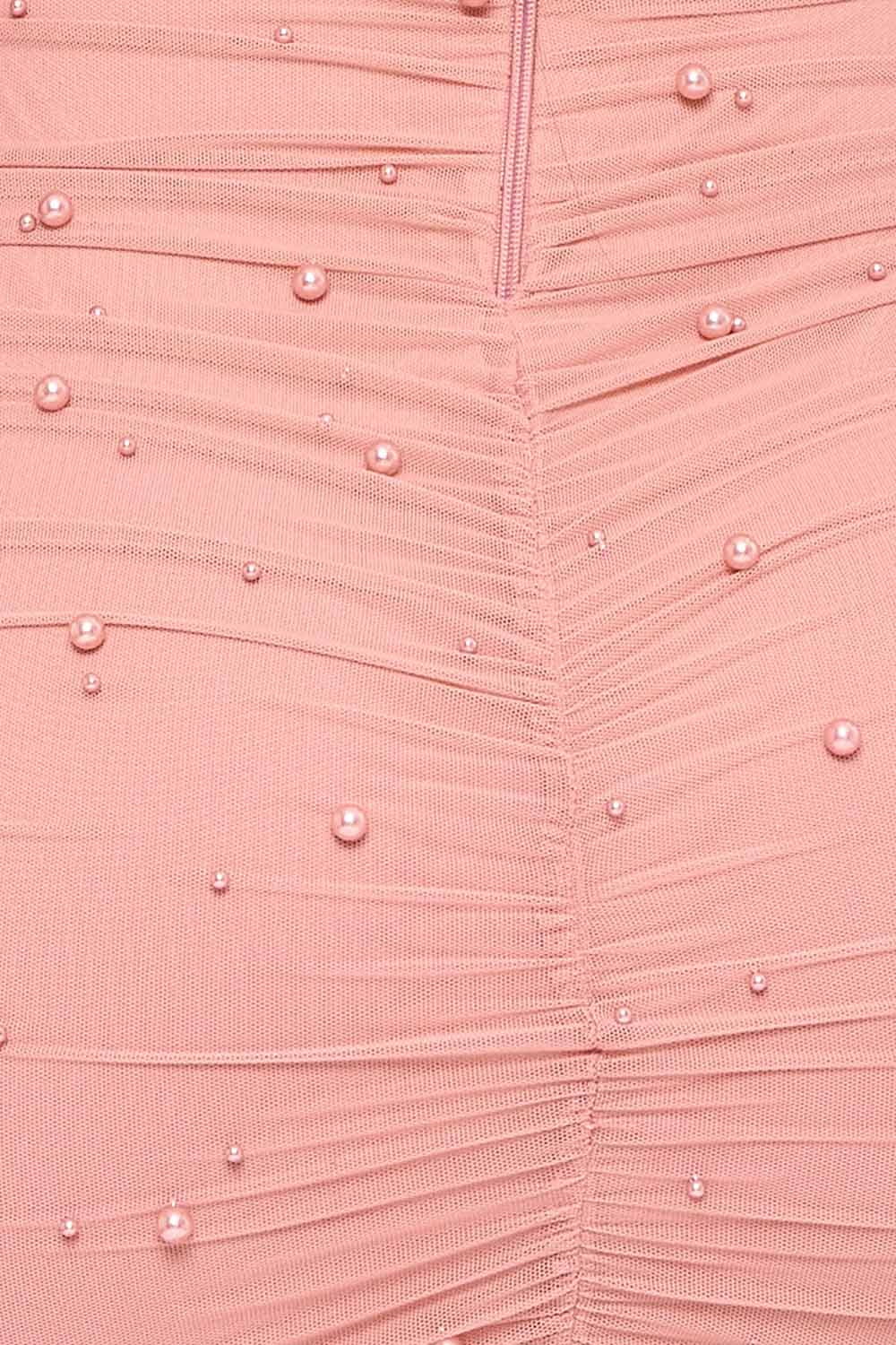 Symphony Dress - Pearl Bead On Power Mesh Midi Dress | Zezebe