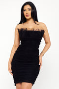Symphony Dress - Pearl Bead On Power Mesh Midi Dress | Zezebe