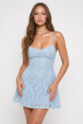 Symphony Dress - Fleur Faux Fur Tape Flare Mini Dress | Zezebe
