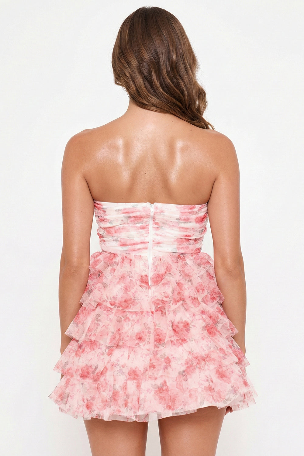 Symphony - Spring Floral Print Layered Ruffle Mini | Zezebe