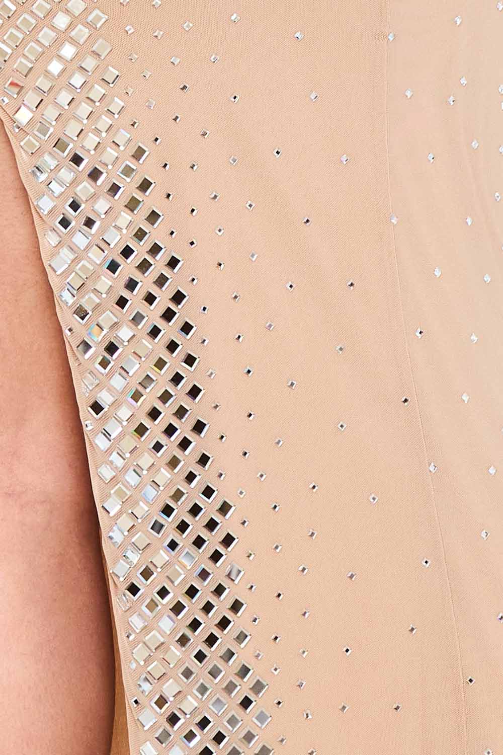 Symphony Dress - Square Rhinestone Body Maxi Dress | Zezebe
