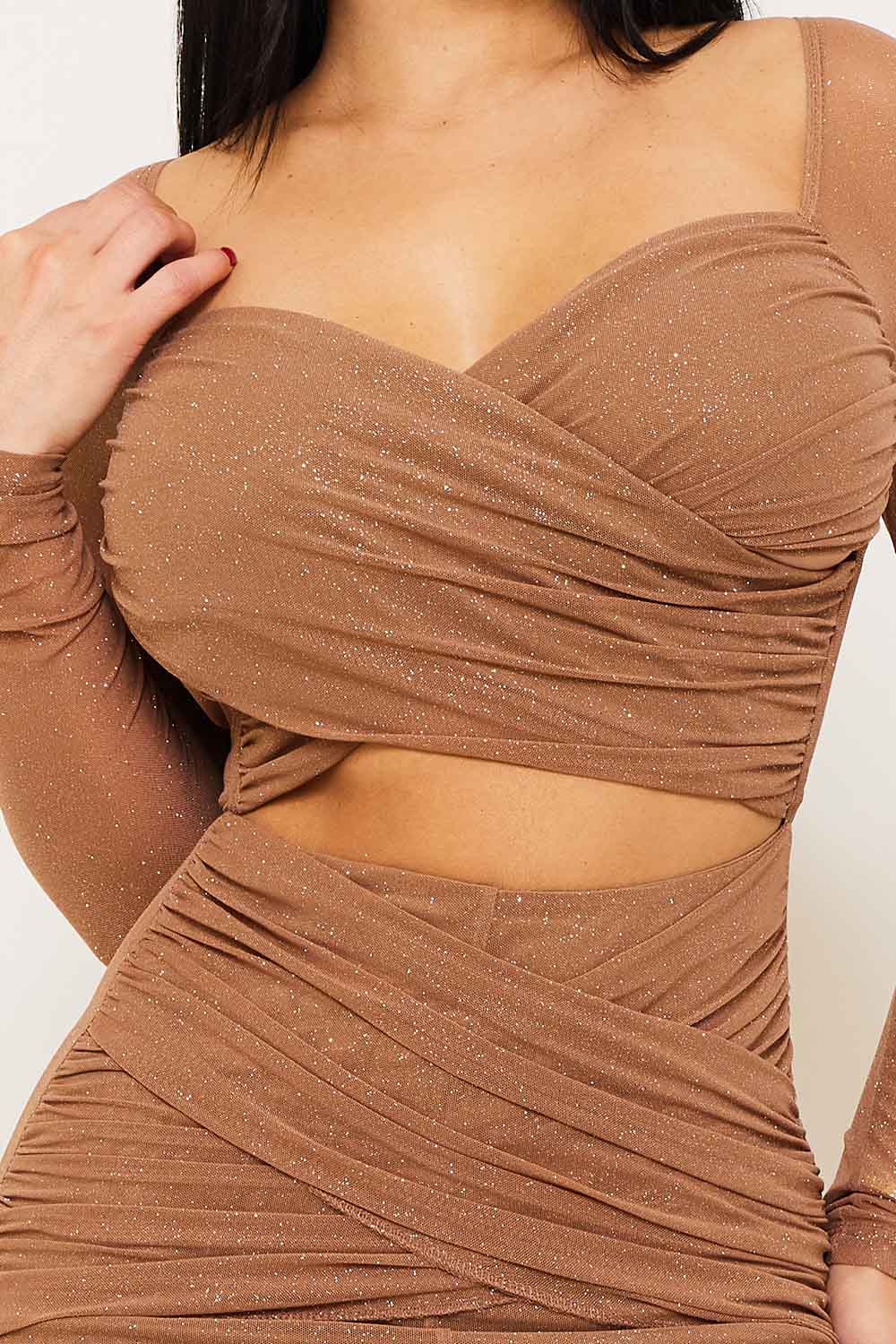 Symphony Dress - Powermesh With Glitter Maxi Dress | Zezebe