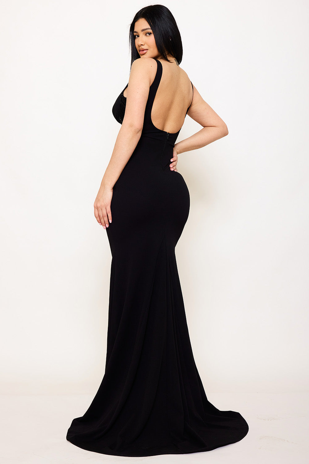 Symphony Dress - Lace Paneled Bust Maxi Dress | Zezebe