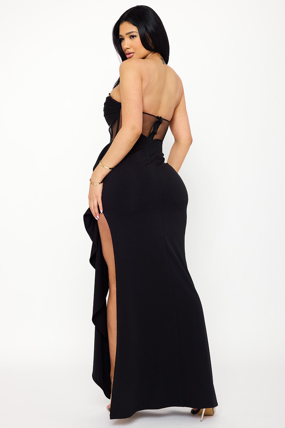 Symphony Dress - Rhinestone Bust With Crezia Maxi Dress | Zezebe