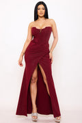 Symphony Dress - Glittered Bustier Top Maxi Dress | Zezebe