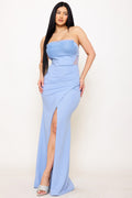 Symphony Dress - Glittered With Mesh Maxi Dress | Zezebe