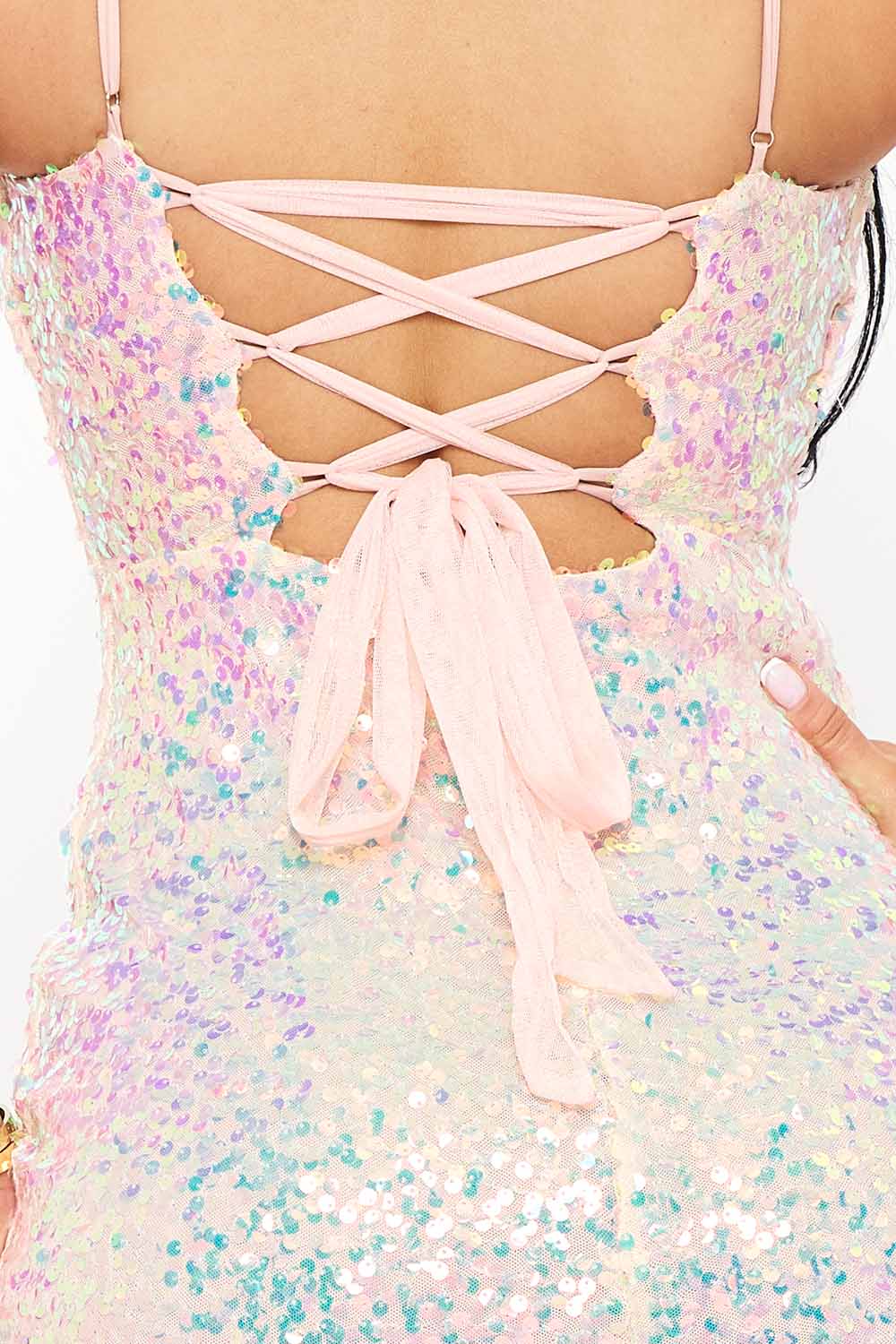 Symphony Dress - Sequin With Mesh Mermaid Shilouette Maxi Dress | Zezebe