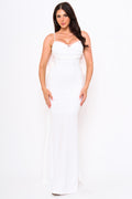 Symphony Dress - Oversized Ribbon Bow On The Back Detail Mermaid Maxi Dress | Zezebe