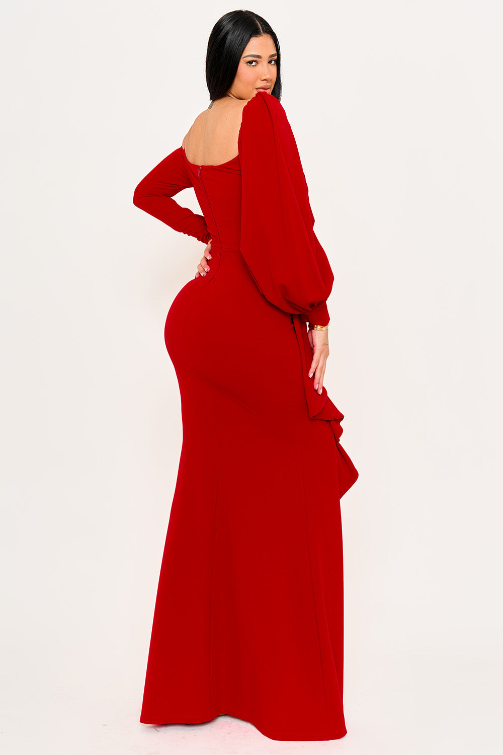 Symphony Dress - Different Sleeve Detail Maxi Dress | Zezebe