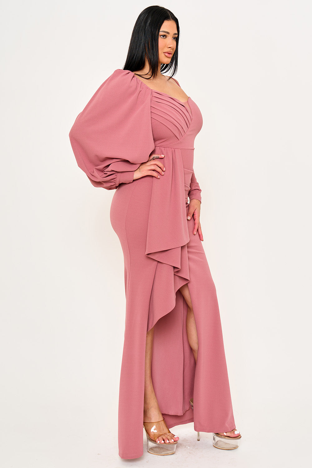Symphony Dress - Different Sleeve Detail Maxi Dress | Zezebe