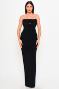 Symphony Dress - Metallic Knit Stretchy Maxi Dress | Zezebe