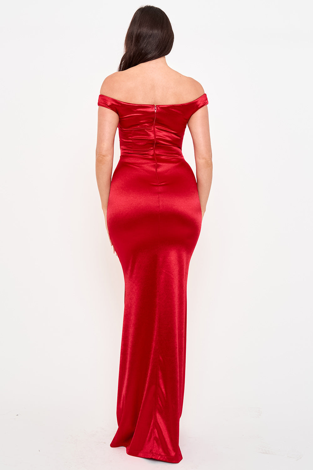 Symphony Dress - Satin Pleated On Bust Maxi Dress | Zezebe